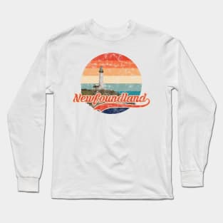 Vintage Lighthouse || Newfoundland and Labrador || Gifts || Souvenirs || Clothing Long Sleeve T-Shirt